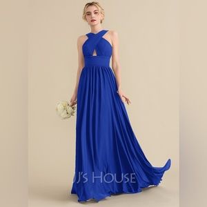 XS JJ’s House Royal Blue V Neck Gown